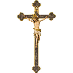 Cristo Pisa en cruz barroca